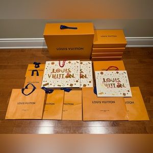 Louis Vuitton empty shopping bag and box